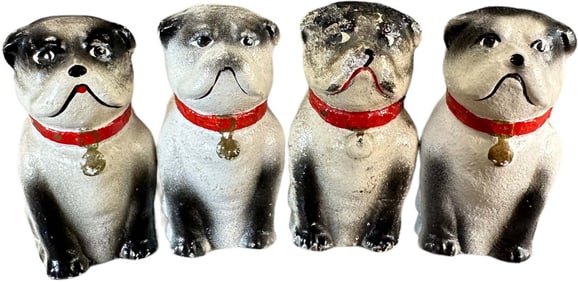 SMALL CAST IRON DOG PAPERWEIGHTS