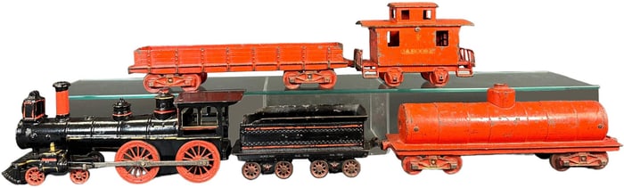 WILKINS CAST IRON FREIGHT FLOOR TRAIN SET