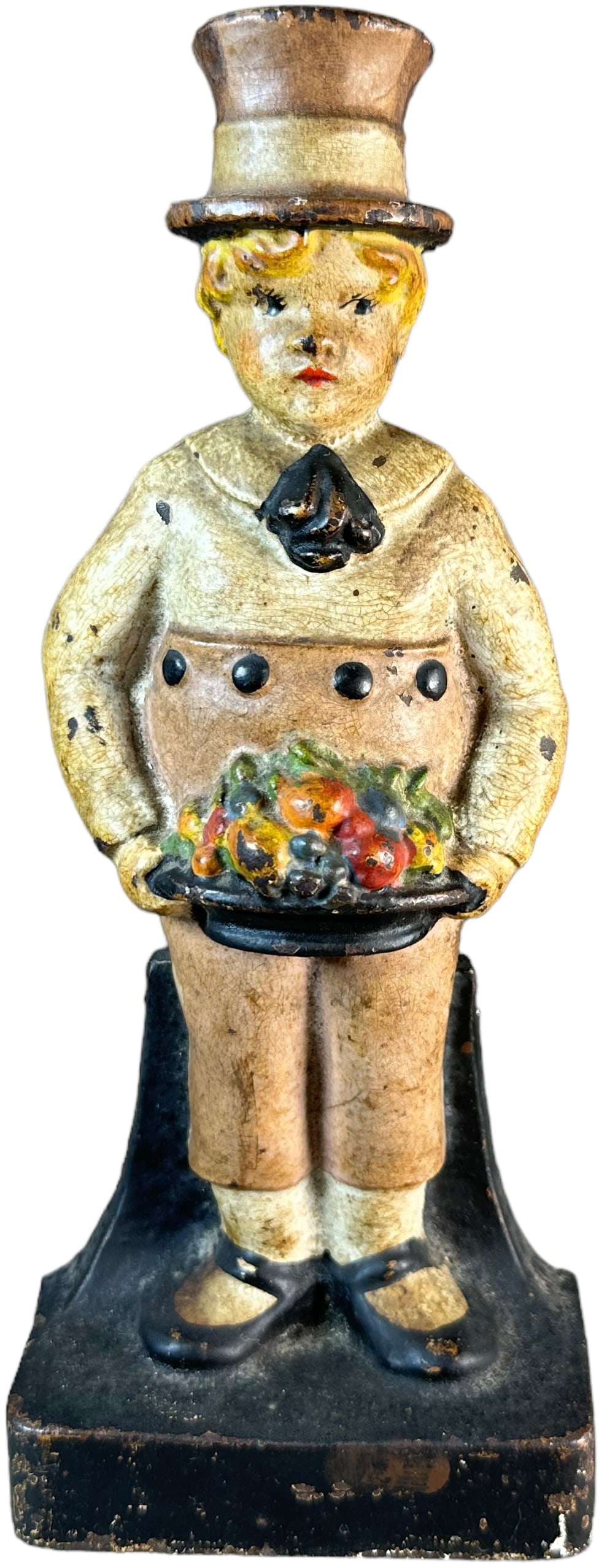 BOY WITH FRUIT BASKET DOORSTOP (1 of 7)