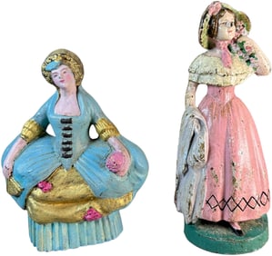 HOOPED DRESS & FULL FIGURED SHAWL WOMAN DOORSTOPS
