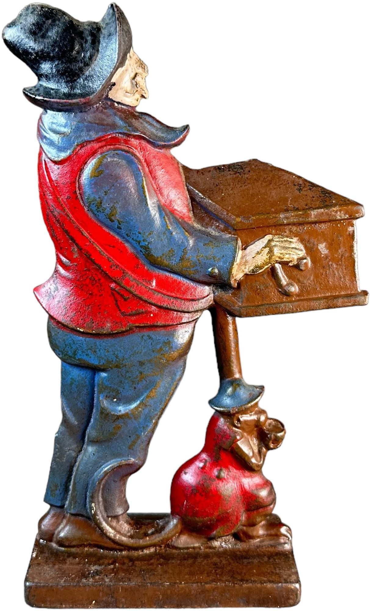 MONKEY AND ORGAN GRINDER DOORSTOP: 489. MONKEY AND ORGAN GRINDER DOORSTOP | Double sided. | 10" h. | (Excellent Condition) | $150 - $300