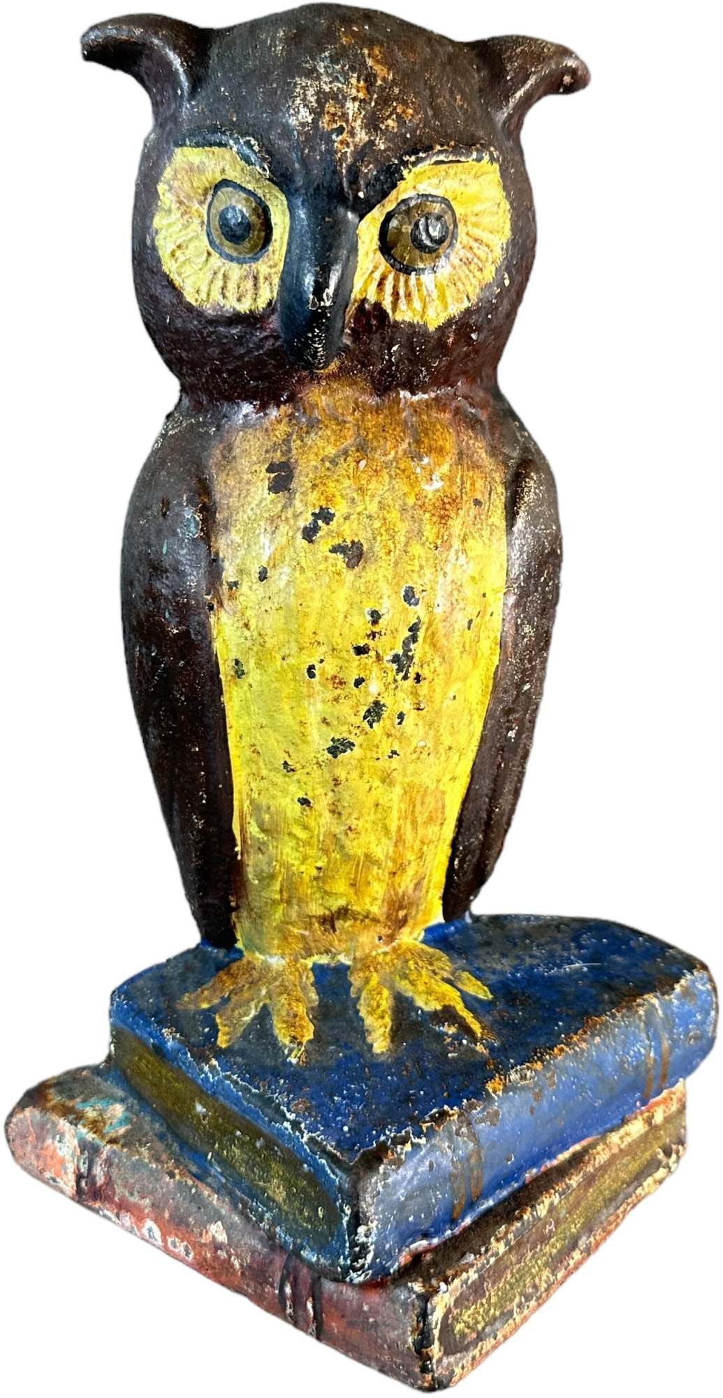 OWL ON BOOKS DOORSTOP (1 of 5)