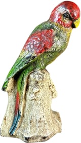 CJO PARROT ON STUMP DOORSTOP