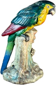PARROT ON STUMP DOORSTOP