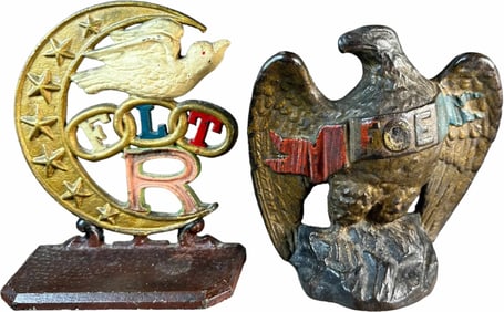 DOVE W/ CRESCENT MOON & EAGLE FOE DOORSTOPS