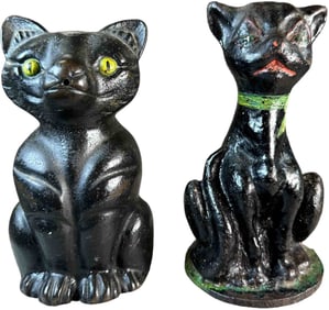 KRAZY KAT DOORSTOP & BLACK CAT STRING HOLDER