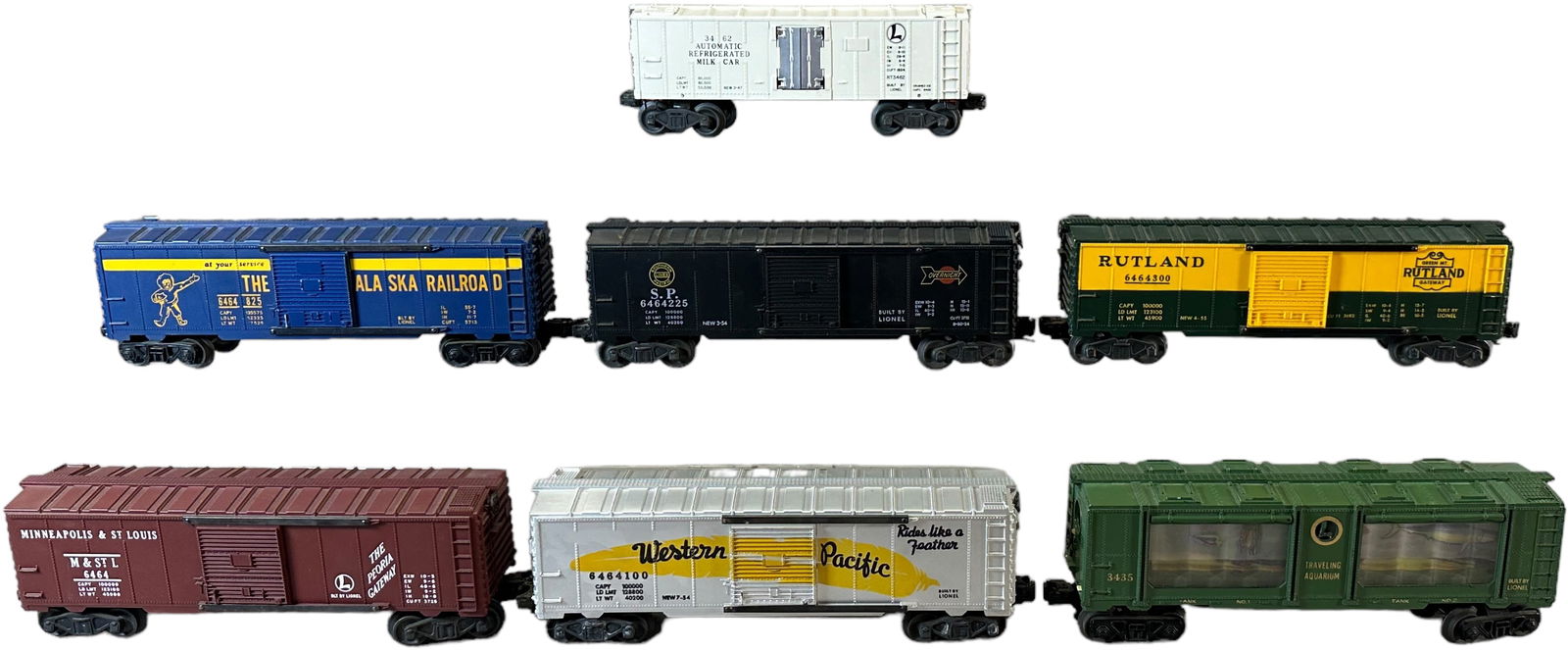 SEVEN LIONEL 6464 POST WAR BOX CARS (1 of 9)