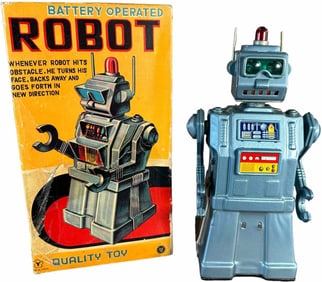 BOXED YONEZAWA BATTERY-OP DIRECTIONAL ROBOT.
