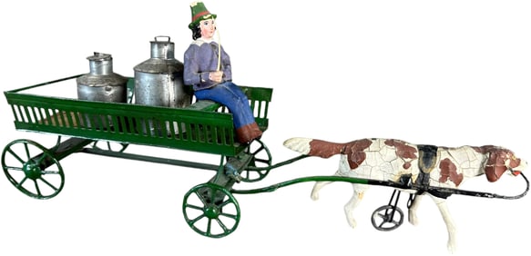 BUCHNER DOG DRAWN DAIRY DELIVERY CART