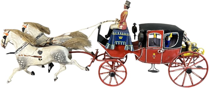 LARGE BUCHNER LANDAU CARRIAGE W/ FOOTMEN