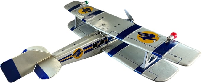 GERMAN BI-WING AIRPLANE W/ HEADLIGHTS