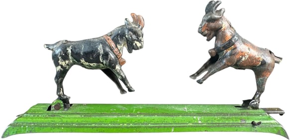 FISCHER ARTICULATED BUTTING GOATS PENNY TOY