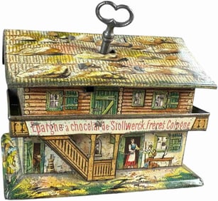 STOLLWERCK SWISS COTTAGE PENNY TOY BANK