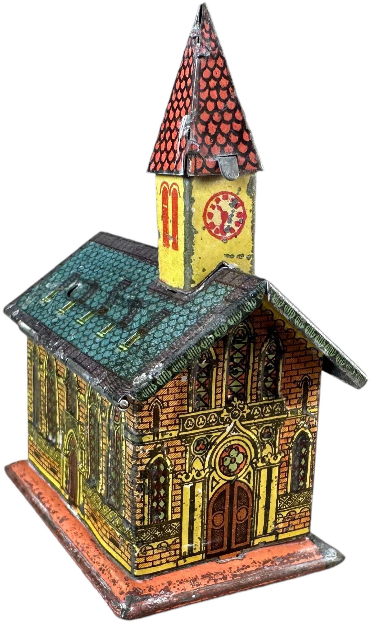 CHURCH W/STEEPLE PENNY TOY BANK (1 of 6)