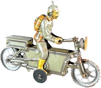 MEIER MILITARY MOTORCYCLE PENNY TOY