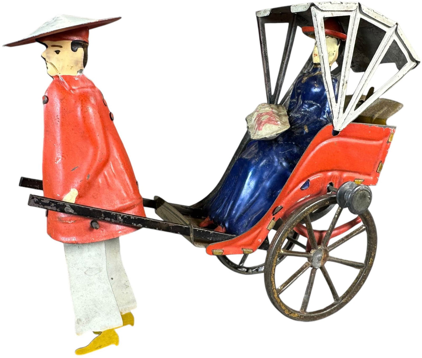 LEHMANN MIKADO: 241. LEHMANN MIKADO | Germany, wind-up motor driven. | 6.5" l. | Very strong example for scarce toy, (Pristine Condition) | $800 - $1,200