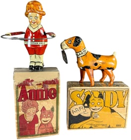 BOXED MARX MECHANICAL ORPHAN ANNIE & SANDY