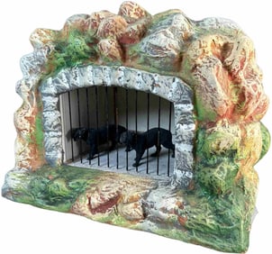 ELASTOLIN PANTHER SINGE CAGE ZOO ENCLOSURE