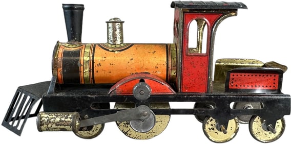 RED LITHO FLYWHEEL DRIVEN LOCO