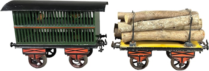 BING GAUGE IV POULTRY CAR AND LOG HAULER