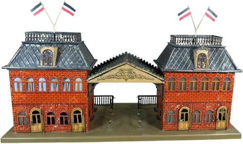 SCARCE HAND PAINTED CARETTE PASSENGER STATION