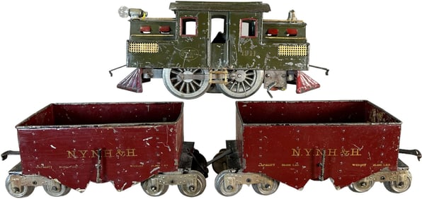 LIONEL SQUARE CAB 1911 BALLAST CAR SET