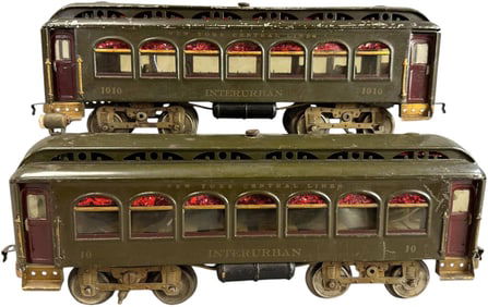 LIONEL INTERURBAN TROLLEY AND TRAILER