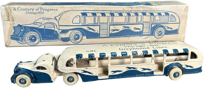 BOXED LARGE ARCADE CENTURY OF PROGRESS BUS