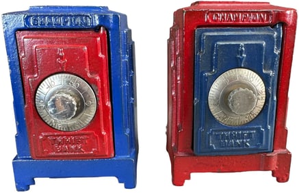 TWO CHAMPION SAFE STILL BANKS