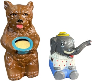 HONEY POT BEAR & CIRCUS ELEPHANT STILL BANKS