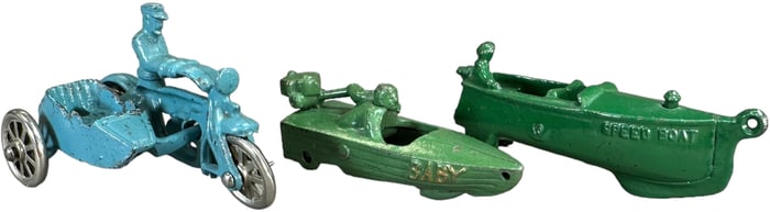 THREE ASSORTED SMALL IRON NOVELTIES