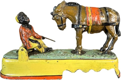SPISE A MULE MECHANICAL BANK - BENCH