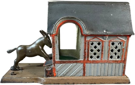 MULE ENTERING BARN MECHANICAL BANK