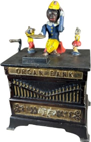 ORGAN MECHANICAL BANK - BOY & GIRL