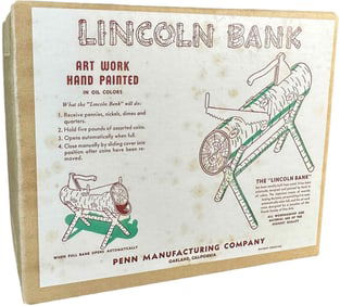 BOXED LINCOLN LOG SAVINGS BANK