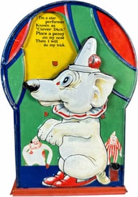 CLEVER DICK TIN MECHANICAL BANK