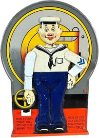 SALUTING SAILOR MECHANICAL BANK