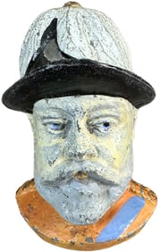 SPANISH SOLDIER BUST SPELTER BANK
