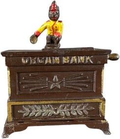 ORGAN BANK MINIATURE MECHANICAL BANK