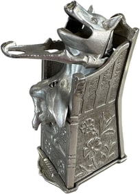 PIG IN HIGH CHAIR MECHANICAL BANK