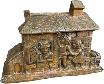 BRASS HANSEL & GRETEL HOUSE LEAD BANK