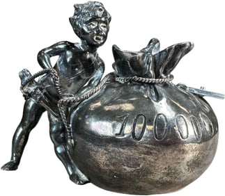 CUPID WITH MONEYBAG LEAD STILL BANK