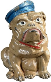 SAILOR BULLDOG W/ CAP SPELTER BANK