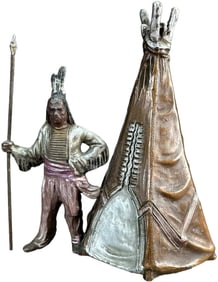 INDIAN AT TEEPEE LEAD STILL BANK