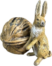 RABBIT BY WALNUT SPELTER BANK