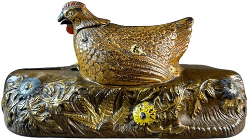 HEN ON NEST MECHANICAL BANK