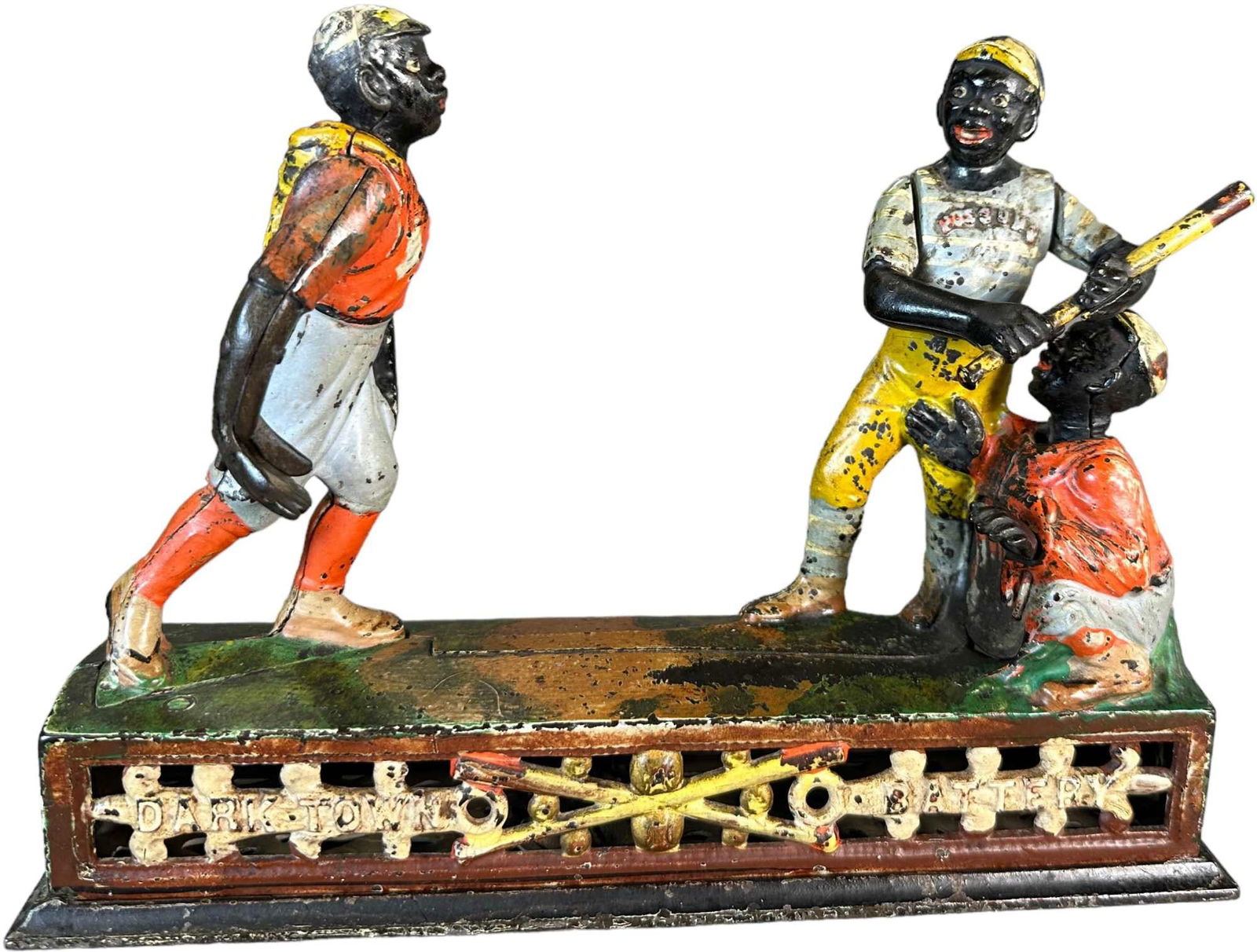 THE BASEBALL MECHANICAL BANK - DARKTOWN BATTERY (1 of 7)