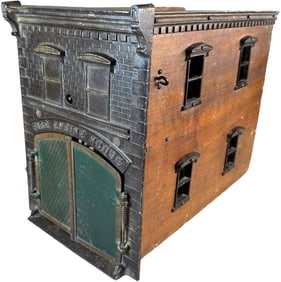 IVES CLOCKWORK FIRE ENGINE HOUSE