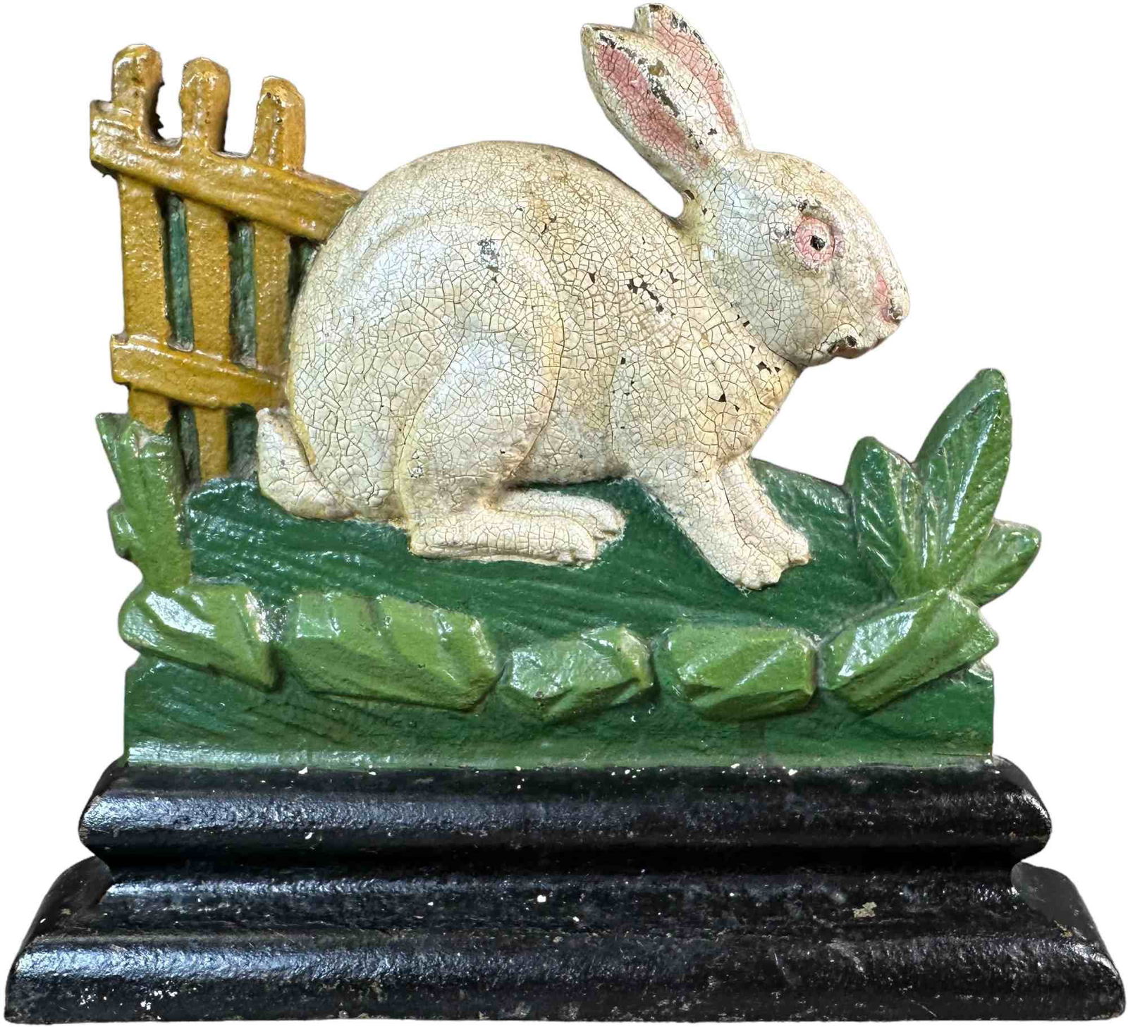 ALBANY FOUNDRY RABBIT BY FENCE DOORSTOP (1 of 3)