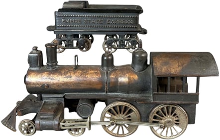 LARGE KENTON CAST IRON LOCOMOTIVE AND TENDER